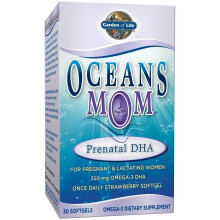 Garden of Life Oceans Mamma Prenatal Fiskolja DHA Omega 3 Fiskolja Supplement - Strawberry 350mg Prenatal DHA Graviditet Fiskolja Std fr Mamas