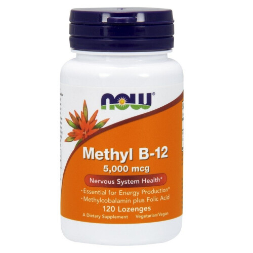 NOW Foods NOW Foods Methyl B-12 με φολικό οξύ, 5000mcg , 120 παστίλιες