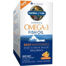 Minami Nutrition, Ulei de pește cu Omega-3 Supercritical, Portocală, 850 mg, 120 Capsule moale