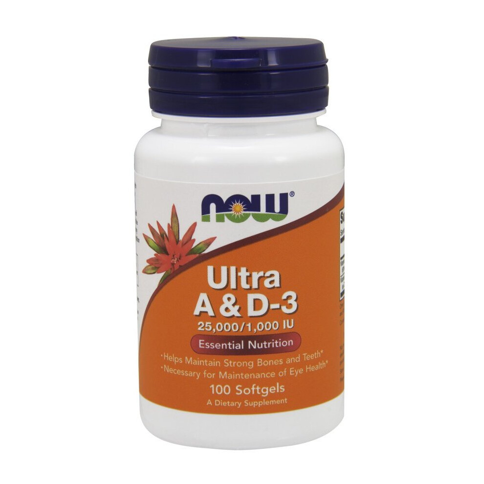 NOW Foods  Ultra A & D3, 25000 / 1000 IU  - 100 softgels