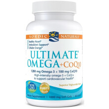 Nordic Naturals, Ultimate Omega + CoQ10, Citron, 60 mjuka kapslar