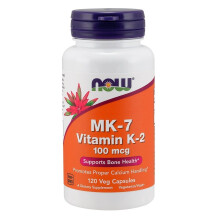NOW Foods, MK-7 Vitamine K-2, 100 mcg, 120 Gélules Végétariennes