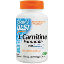 Doctor's Best L-Carnitine Fumarate, 855mg, 180 vcaps