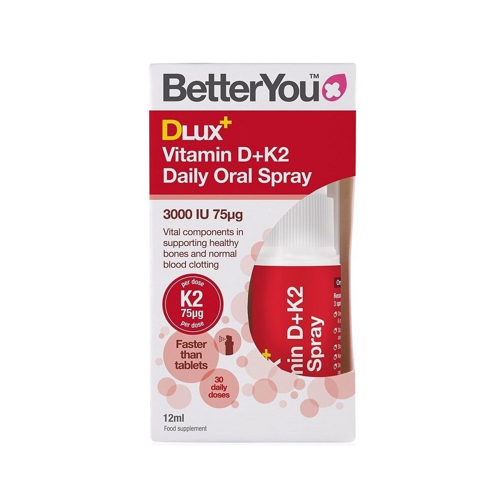 BetterYou  DLux+ Vitamin D+K2 Daily Oral Spray - 12 ml.