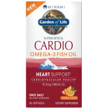 Minami Nutrition, Supercritical Cardio, Omega-3 Fischöl, Orange, 915 mg, 60 Weichkapseln