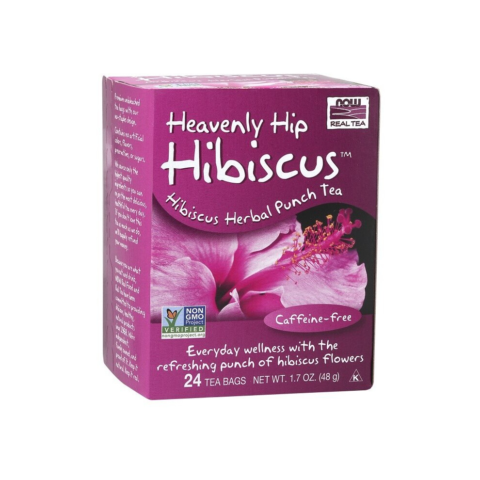 NOW Foods  Heavenly Hip Hibiscus Tea - 24 tea bags