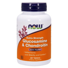 NOW Foods, Glucosamina e Quitosana de Força Extra, 60 Tabletes