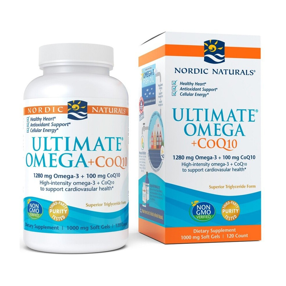 Nordic Naturals Ultimate Omega + Coq10, 1280Mg 120 Softgels