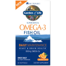 Minami Nutrition, Garden of Life, Überkritisches Omega-3 Fischöl, Orange, 850 mg, 60 Softgels