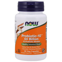 NOW Foods, Probiotic-10, 50 Miliarde, 50 Capsule de Veg
