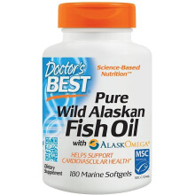 Doctor's Best Pure Wild Alaskan Fish Oil with AlaskOmega - 180 softgels