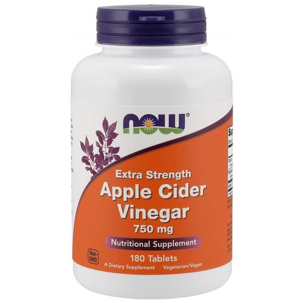 Now Foods Apple Cider Vinegar, 750Mg Extra Strength - 180 Tabs