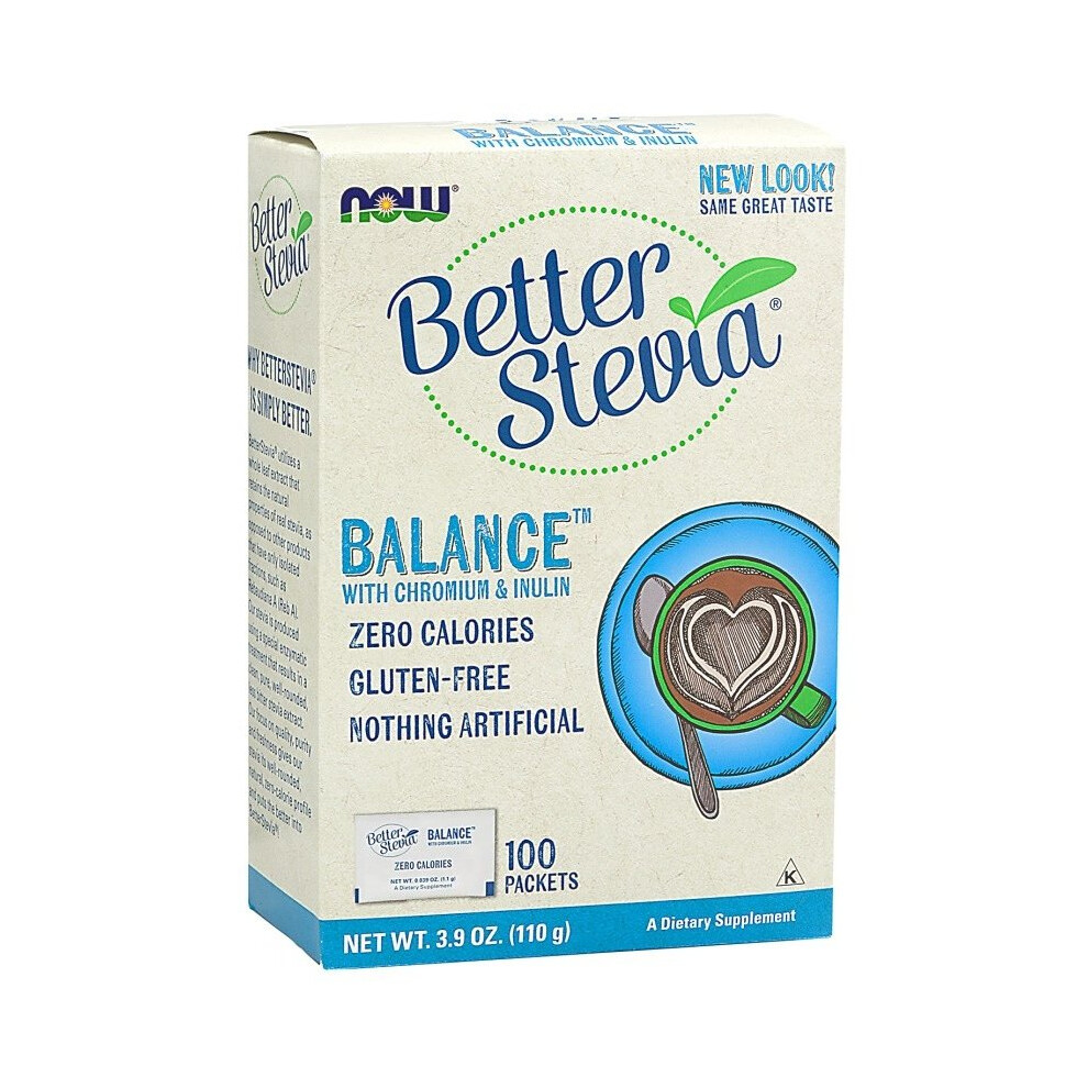 NOW Foods  BetterStevia Balance with Chromium & Inulin - 100 packets