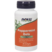 NOW Foods, Peppermint Gels Med Ginger & Fennel Olier, 90 Mykt Gelser