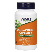 NOW Foods, CurcuFresh Curkumin, 60 kasvissyöjä kapselia