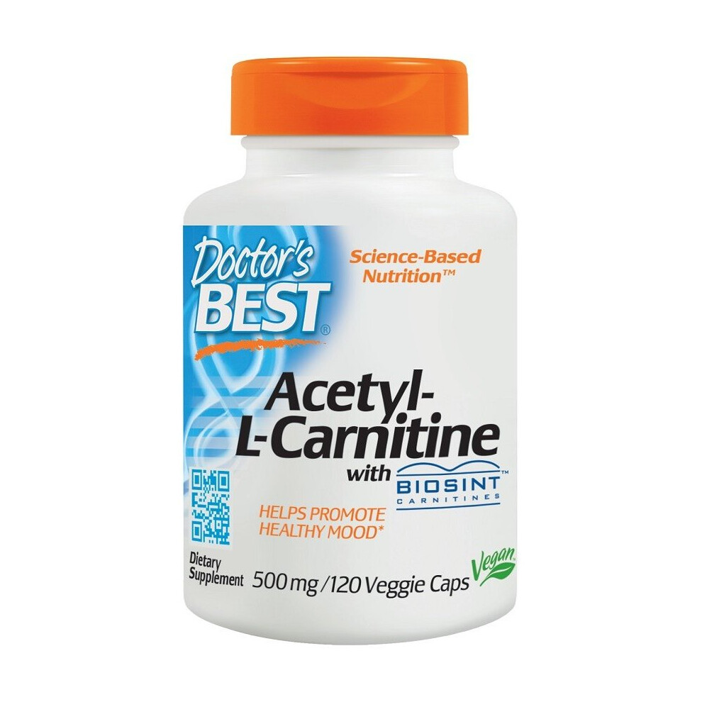Doctor's Best Acetyl L-Carnitine With Biosint Carnitines, 500Mg 120 Vcaps
