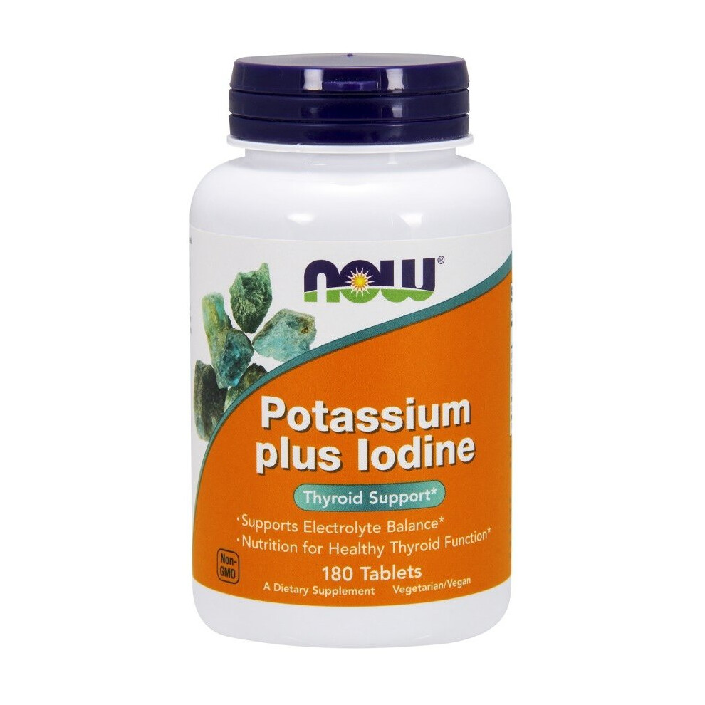 NOW Foods  Potassium plus Iodine - 180 tabs