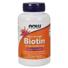 NOW Foods  Biotin, 10mg Extra Strength  - 120 vcaps