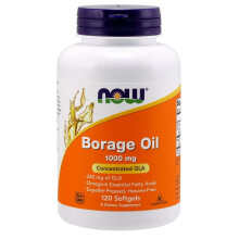 NOW Foods, Borageöljy, 120 Softgeliä