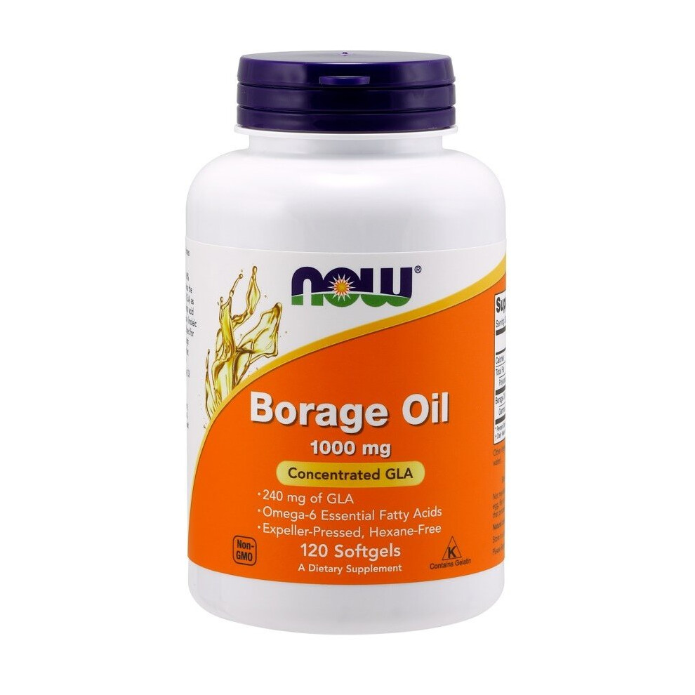 Now Foods Borage Oil, 1000Mg 120 Softgels