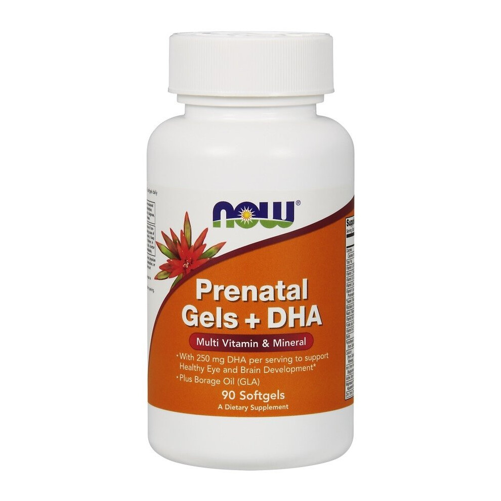 NOW Foods  Prenatal Gels + DHA, 90 Softgels
