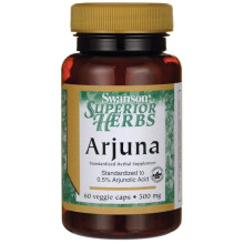 Swanson, Écorce d'Arjuna, Standardisée, 500 mg, 60 Gélules Végétales