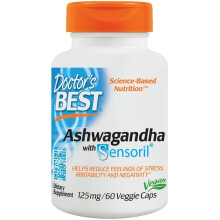 Doctor's Best, Ashwagandha mit Sensoril, 125 mg, 60 vegane Kapseln