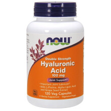 NOW Foods, Hyaluronzuur, Dubbel Sterkte, 100 mg, 120 Veggie Capsules