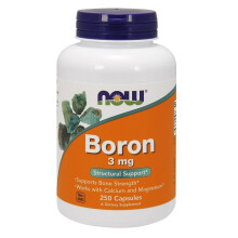 NOW Foods, Bor, 3 mg, 250 Capsule de Legume