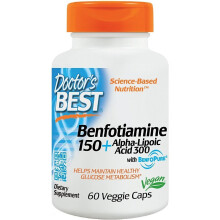 Doctor's Best, Benfotiamine 150 + Alpha-Lipoic Acid 300, 60 Kasvispilleriä