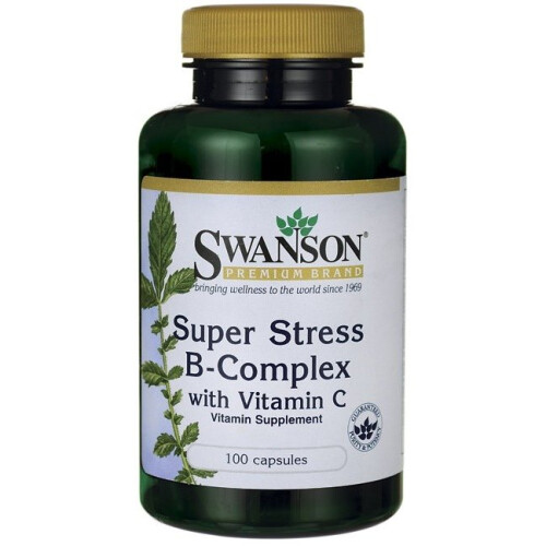 Swanson, Super Stress, B-Komplex, mit Vitamin C, 100 Kapseln