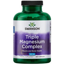 Swanson Complejo Triple de Magnesio, 400 mg , 300 cáps.