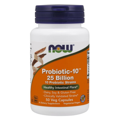 NOW Foods NOW Foods, Προβιοτικό-10 25 Δισεκατομμύρια, 50 Βοτάνια Φύλλα