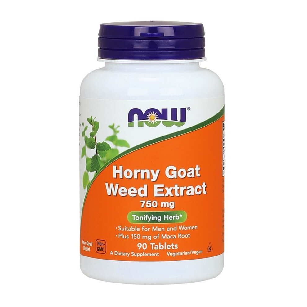 Now Foods Horny Goat Weed Extract, 750Mg - 90 Tablets