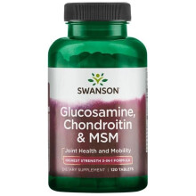 Swanson Glucosamina, Condroitina e MSM, 250/200/150mg - 120 comprimidos
