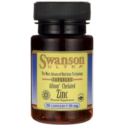 Swanson, Albion Zink, 30 mg, 90 Kapseln