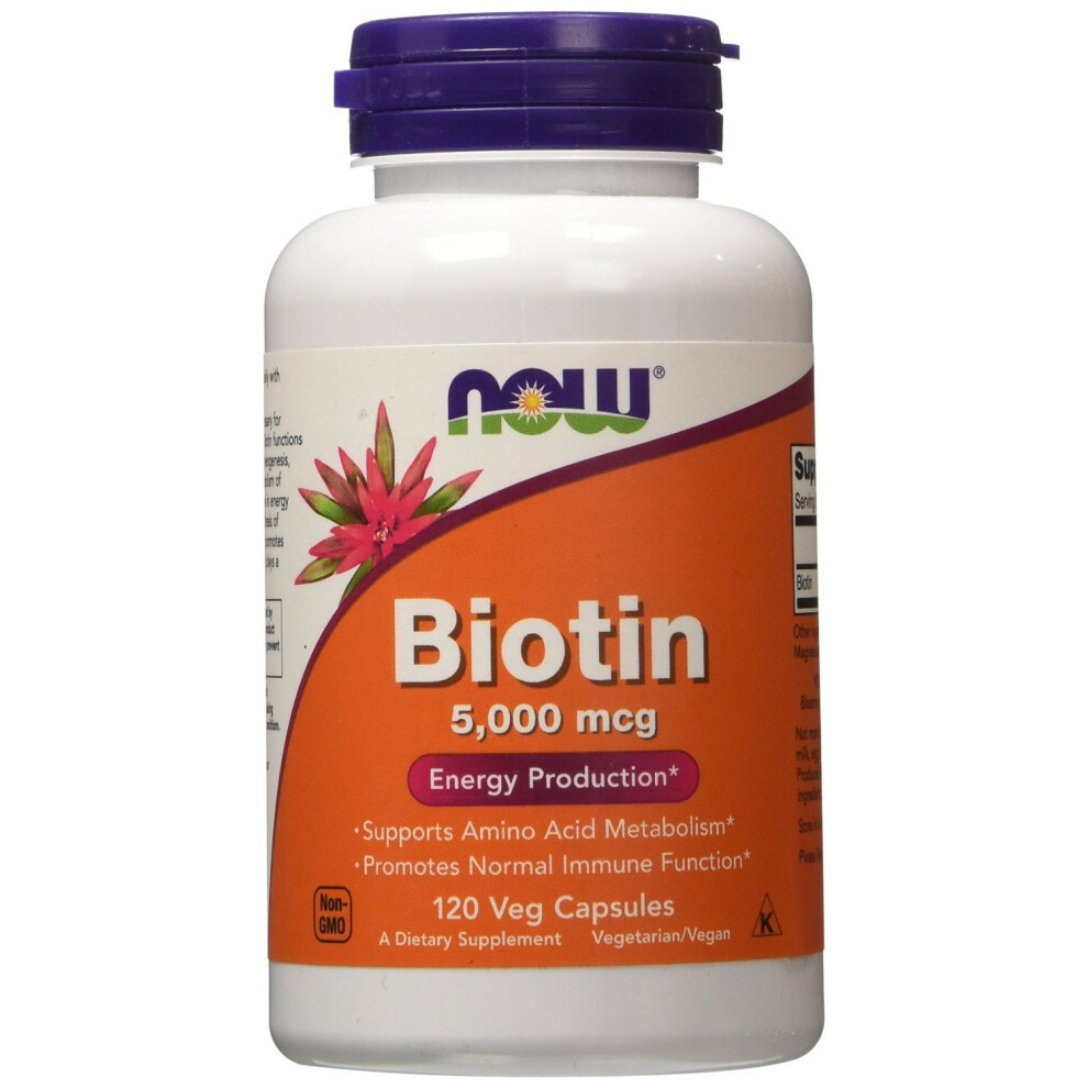 NOW Foods  Biotin, 5000mcg , 120 vcaps