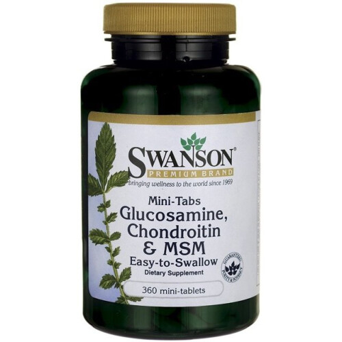 Swanson, Glucosamine, Chondroïtine & MSM, 360 Mini-Comprimés