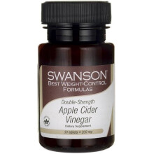 Swanson Apple Cider Vinegar, 200mg Double Strength, 30 tabs