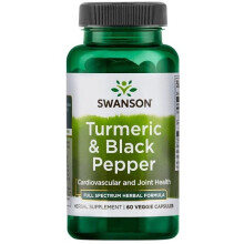 Swanson Health Products CÚRCUMA Y PIMIENTA NEGRA 60 VCAPS