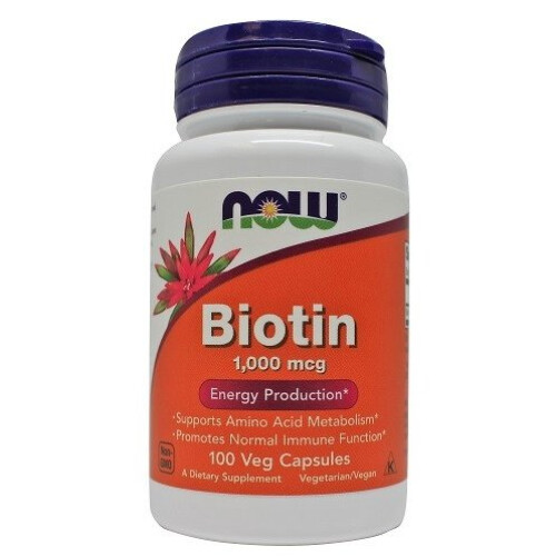 NOW Foods NOW Foods, Βιταμίνη Biotin, 1,000 mcg, 100 Βοτάνια Καψούλες