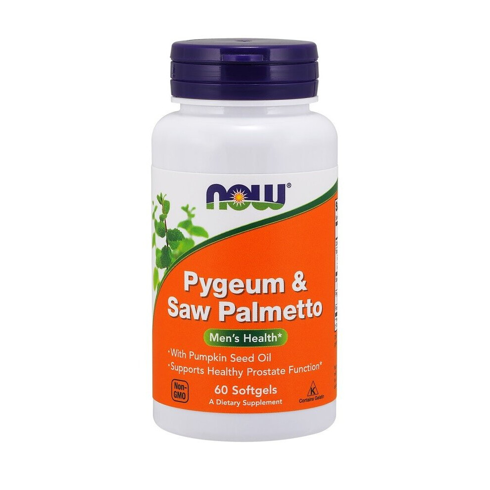 NOW Foods  Pygeum & Saw Palmetto, 60 softgels