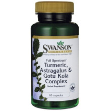 Complexo de Açafrão-da-terra, Astrágalo e Gotu Kola 60 Cápsulas Swanson Health Products