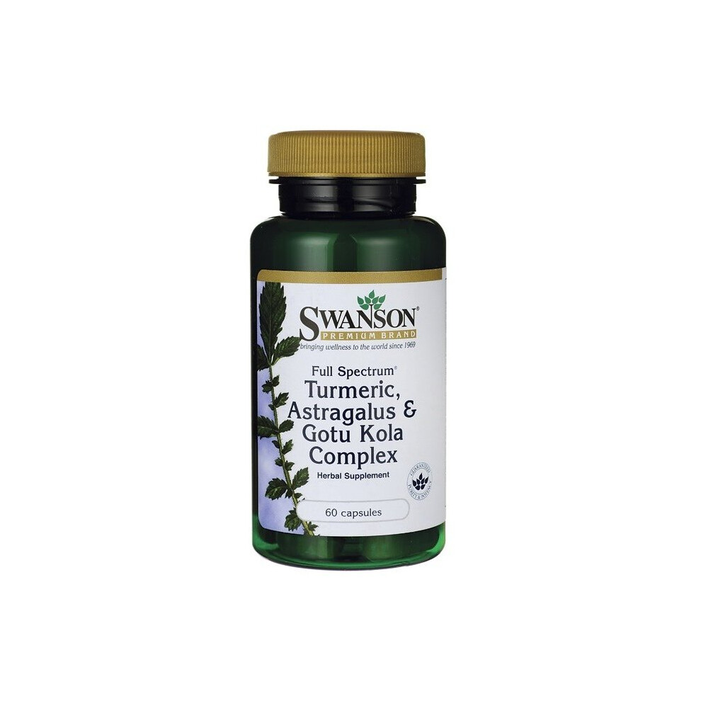 Swanson Full Spectrum Turmeric, Astragalus & Gotu Kola Complex - 60 Caps