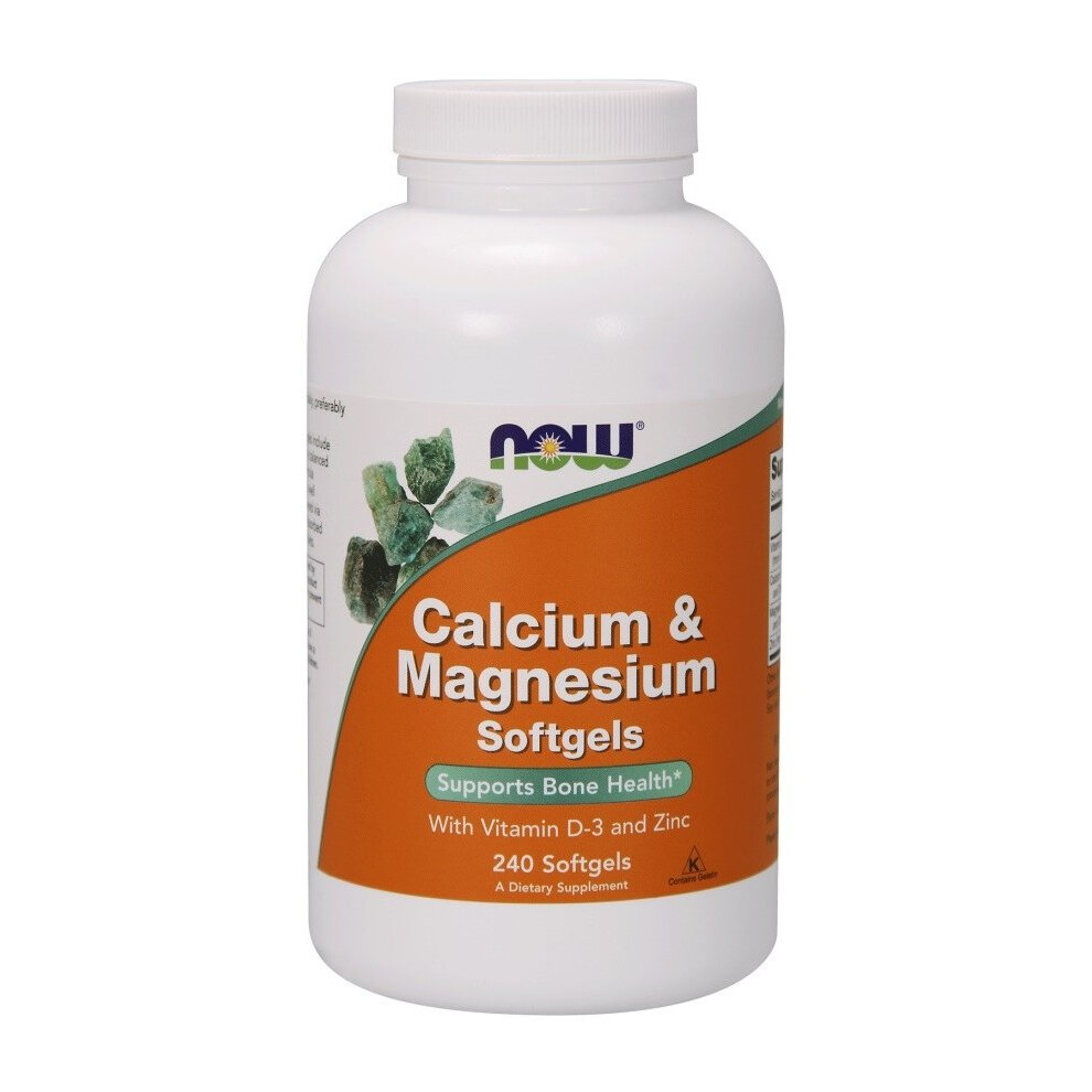 NOW Foods  Calcium & Magnesium with Vit D and Zinc, 240 Softgels