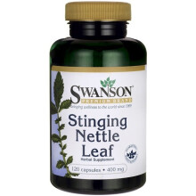 Folha de urtiga 400 mg 120 cápsulas Swanson Health Products
