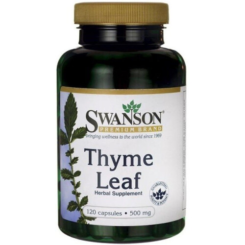 Swanson, Thymianblätter, 500 mg, 120 Kapseln