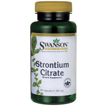 Swanson, Strontiumzitrat, 340 mg, 60 Kapseln