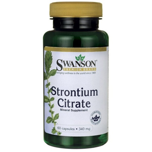Swanson, Strontiumzitrat, 340 mg, 60 Kapseln