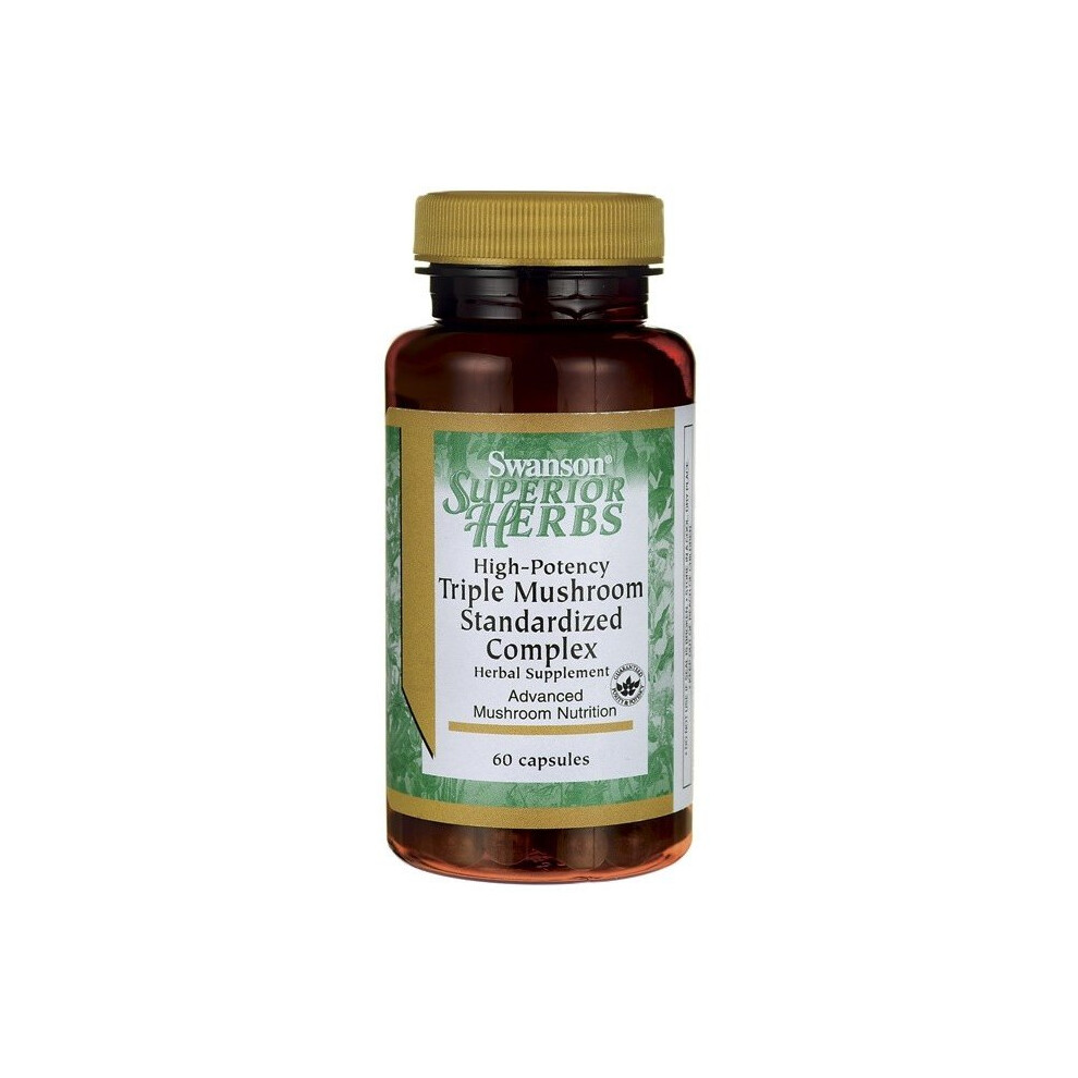 Swanson Triple Mushroom Standardized Complex High Potency - 60 Caps